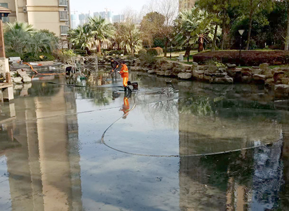 弋阳景观池淤泥清理